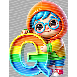 Cartoon letters-CL 554